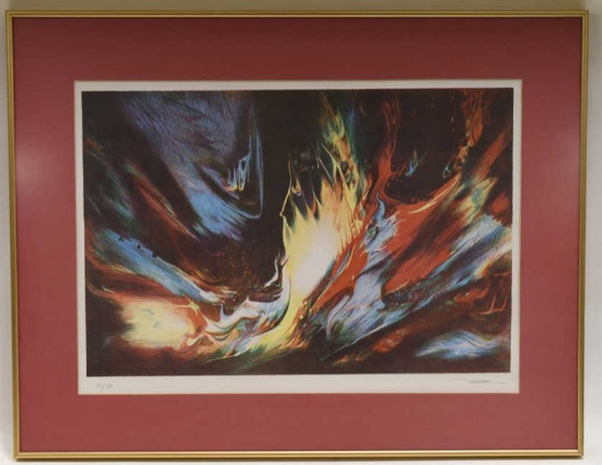 Leonardo Nierman "Cosmic Forces" Lithograph
