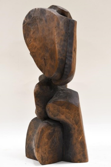 Godfrey Stephens Abstract Carved Wood Sculpure