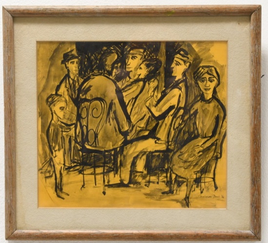 Christopher Davis Mid Century People Watercolor