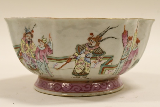 Antique Chinese Famille Hand Painted Bowl Signed