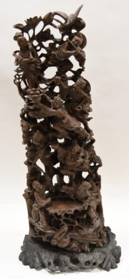 Chinese Wood Carving The 8 Immortals of Taoism