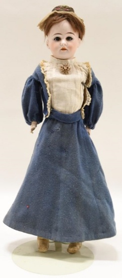 Antique 19" Porcelain Shoulder Head Doll