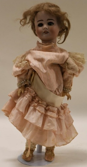 Antique 18" S.F.B.J. France Porcelain Head Doll