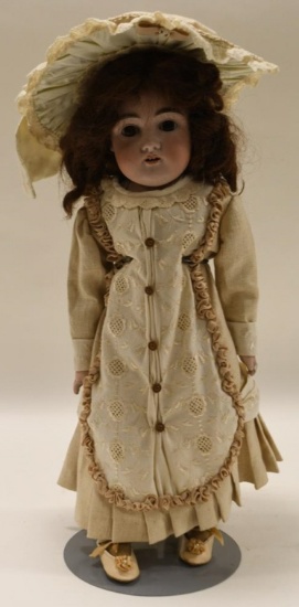 Antique 19" Porcelain Shoulder Head Doll