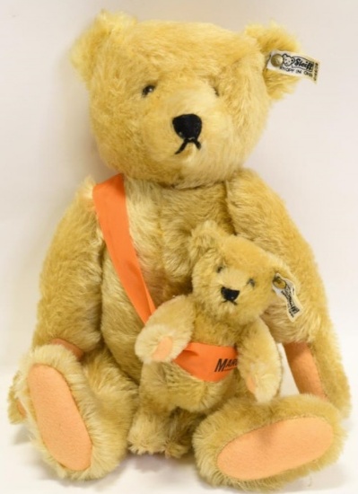 1981 Steiff Mohair Mama & Baby Bear Set