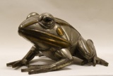 Sergio Bustamante Brass And Steel Frog Sculpture