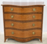 Victorian Serpentine Front Chest Of Drawers