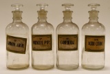 Lot Of Vintage Glass Apothecary Bottles