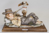Giuseppe Armani Sleeping Boy & Dog Figurine