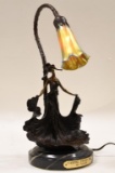 Standing Jewelry Dish Bronze Lamp By Carleir