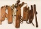 Lot of  Four Leather Holsters Plus Straps