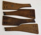 (4) WWII German Board Stocks For DWM Model 6 Luger