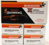 (5) Boxes Of Winchester Commem. 348 Win Ammunition