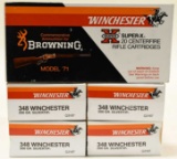 (5) Boxes Of Winchester Commem. 348 Win Ammunition