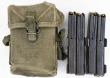 WWII U.S. .30 Cal M1 Ammunition In Clips & Bag