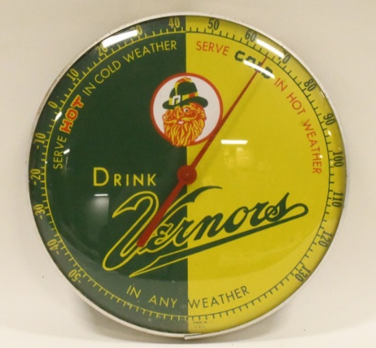 Original Drink Vernors Bubble Glass Thermometer