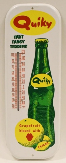 Original Tin Quiky Soda Thermometer Sign