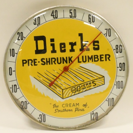 Dierks Pre-Shrunk Lumber Bubble Glass Thermometer