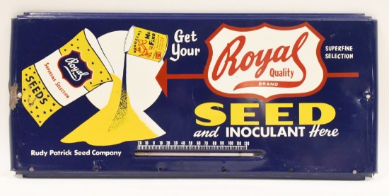 Original Tin Royal Seed Thermometer Sign