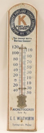 Original  Wood K Portland Cement Thermometer Sign