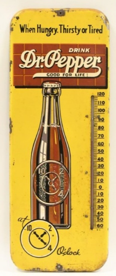 Original Tin Dr. Pepper Thermometer Sign