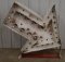 Large Vintage Advertising Metal Arrow With Lights