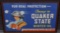 Large Vintage Quaker State Oil Advertising Banner