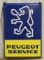 Large Lighted Peugeot Service Advertising Sign