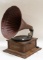 Columbia Phono Player with Horn & crank