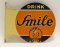 Vintage DST Flange Smile Drink Advertising Sign