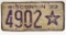 1933 Wisconsin 4-Digit Star License Plate
