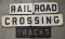 SSP Railroad Crossing Tracks Glass Reflector Signs