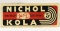 Vintage SST Embossed Nichol Kola Advertising Sign