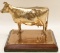 Vintage Jersey Cow Metal Trophy