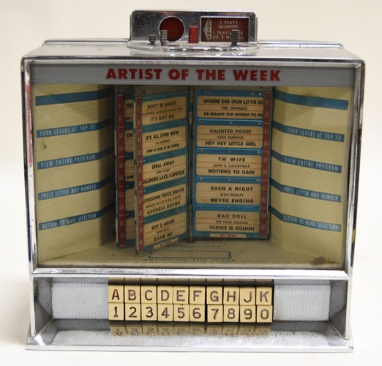 Vintage Seeburg "Artist Of the Week" Wall Box