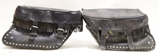 Vintage HD Panhead Shovelhead Leather Saddle Bags
