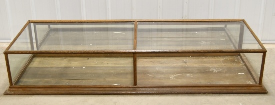 Early Mercantile Oak Display Cabinet