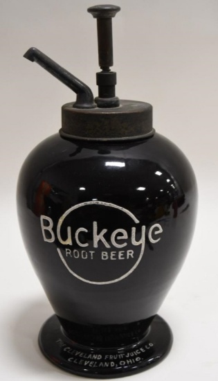 Early Buckeye Root Beer Ceramic Syrup Dispenser
