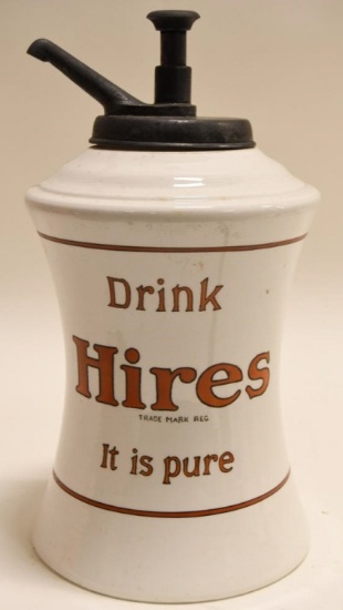 Early Hires Root Beer Ceramic Syrup Dispenser