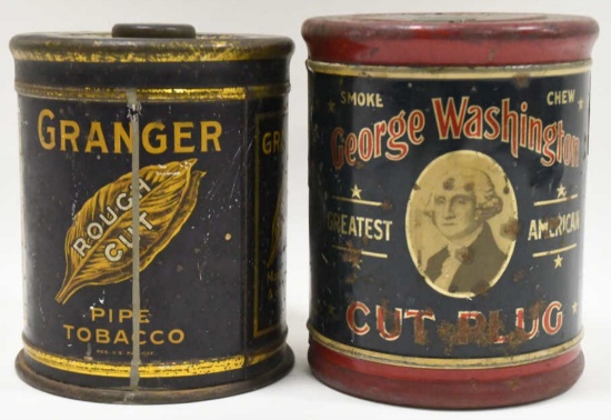 Lot Of Two Early Tobacco Tins