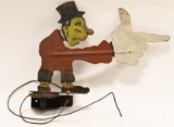 Early Hand Painted Metal Figural Turn Signal