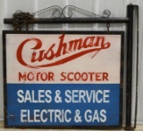 Vintage DST Cushman Motor Scooter Advertising Sign
