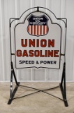 DSP Union Gasoline Advertising Curb Sign
