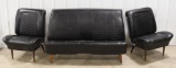 Repurposed 1960s Pontiac Coupe Sofa & Chair Set