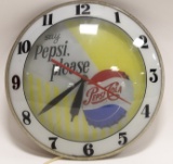 Vintage Pepsi-Cola Double Bubble Advertising Clock