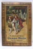 Early SST Embossed Grape-Nuts Advertising Sign