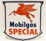 SSP Mobilgas Special Pump Plate Advertising Sign