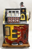 Restored Mills 5¢ Lion Head Slot Machine