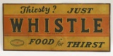 Vintage SST Whistle Soda Embossed Advertising Sign