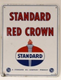 SSP Standard Oil  Red Crown Gas Pump Plate